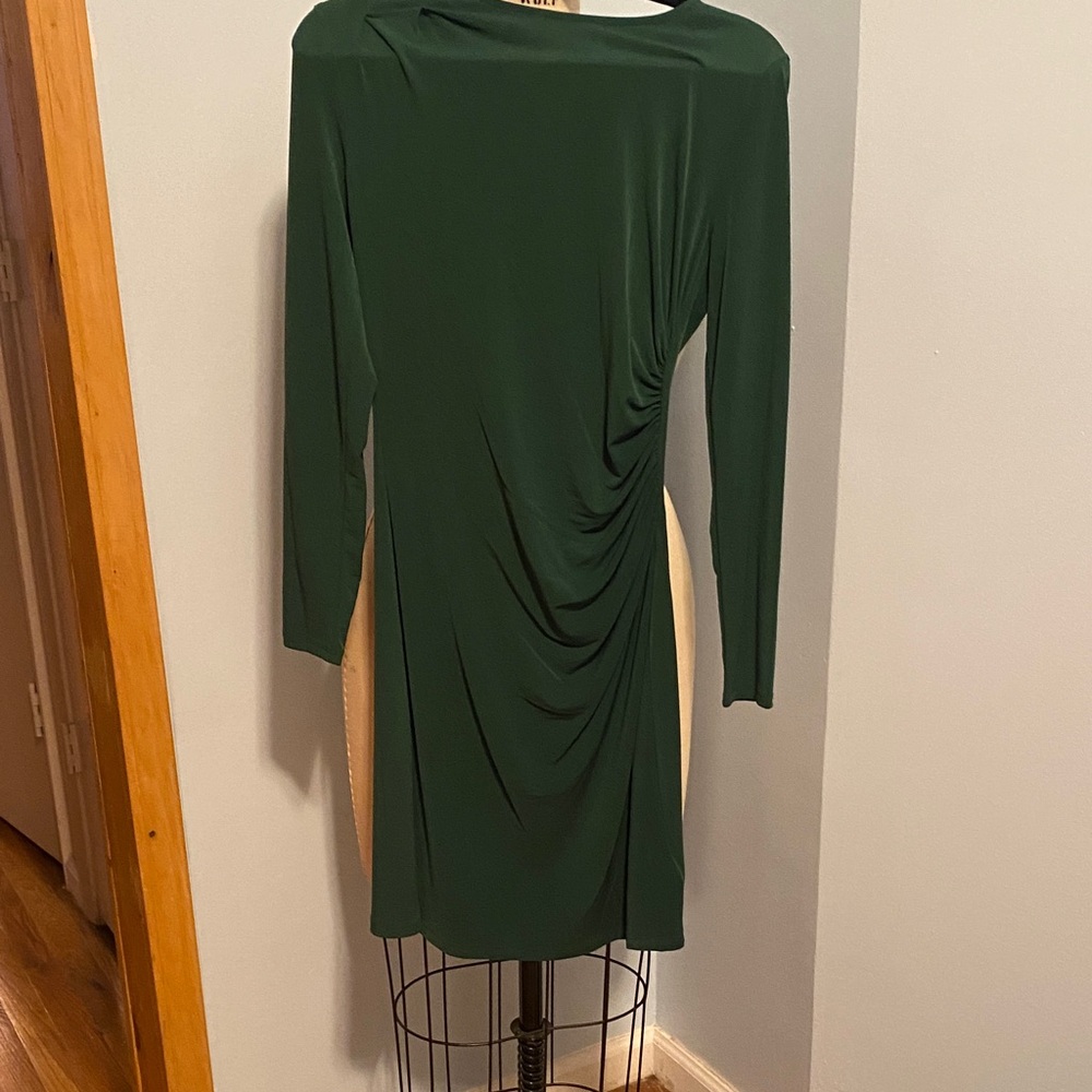 Michael Kors Asymmetrical Dark Green Dress NWOT Never Worn